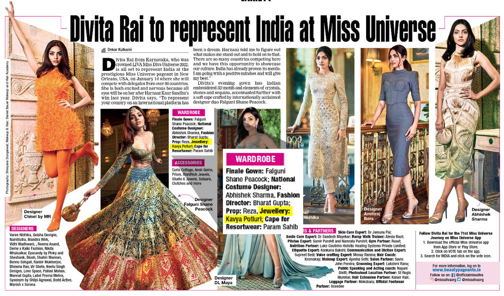 India’s Divita Rai stuns as the ‘Golden Bird’ at Miss Universe