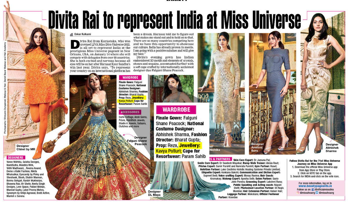 India’s Divita Rai stuns as the ‘Golden Bird’ at Miss Universe ...