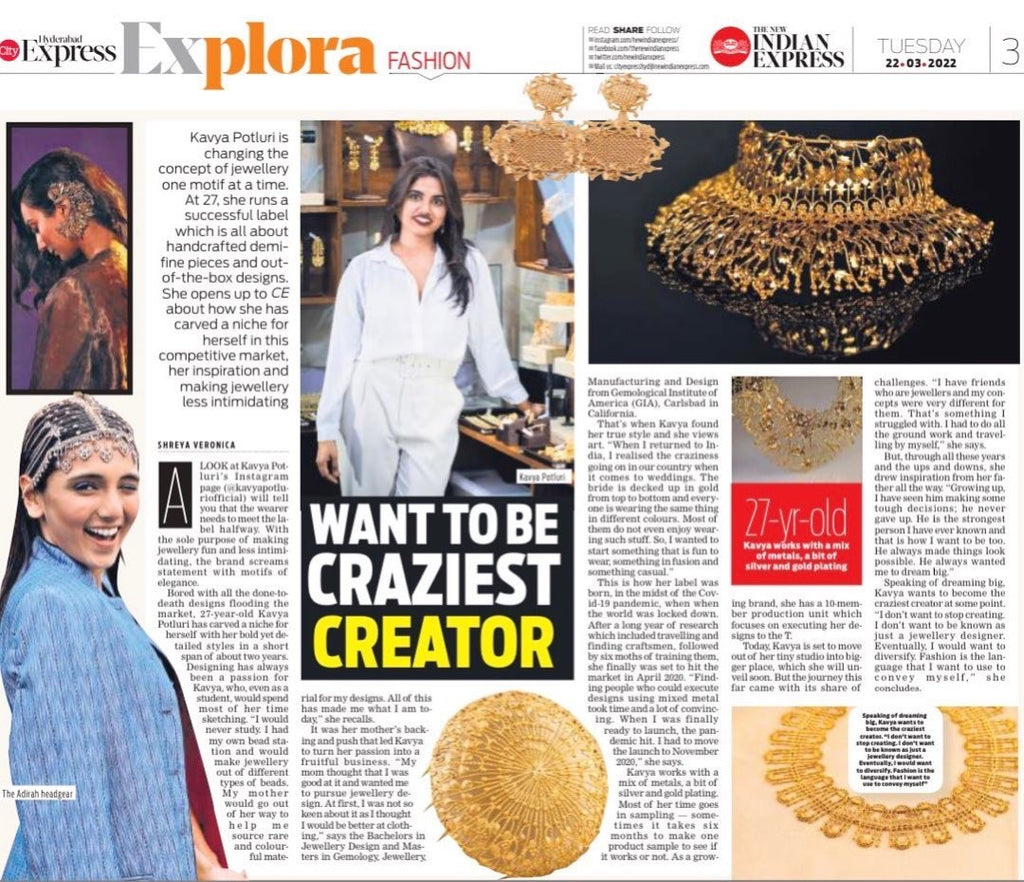 THE NEW INDIAN EXPRESS about CRAZIEST CREATER