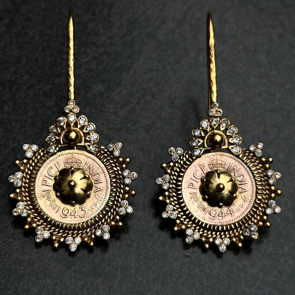 British India Medallion Earrings