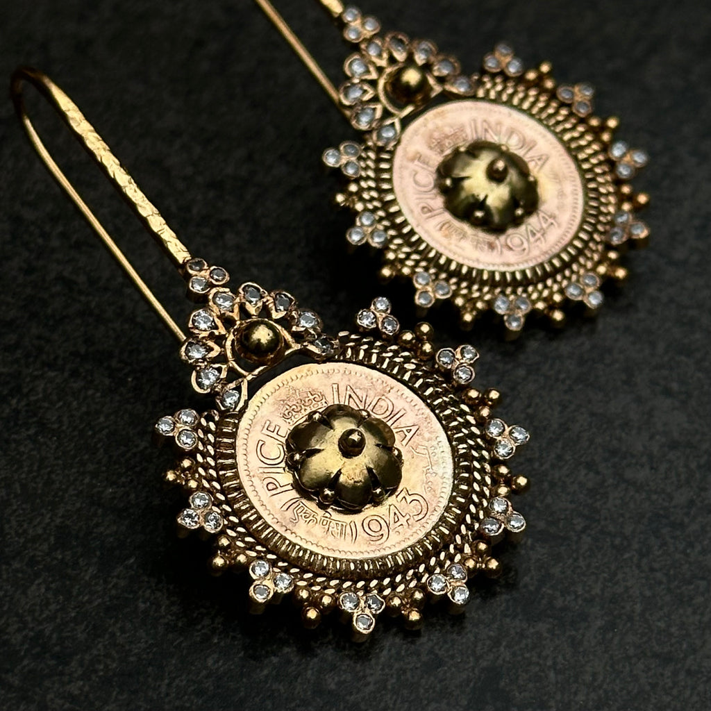 British India Medallion Earrings