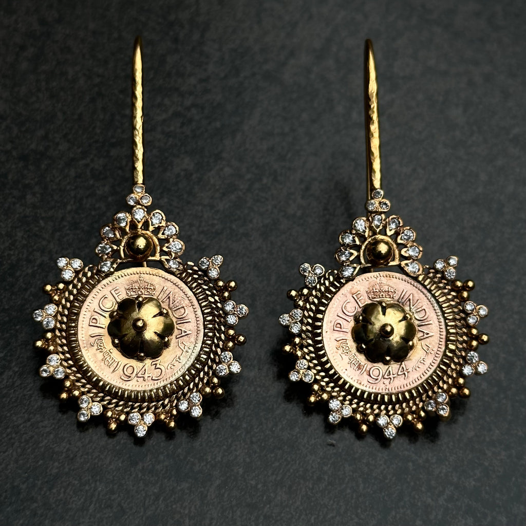 British India Medallion Earrings