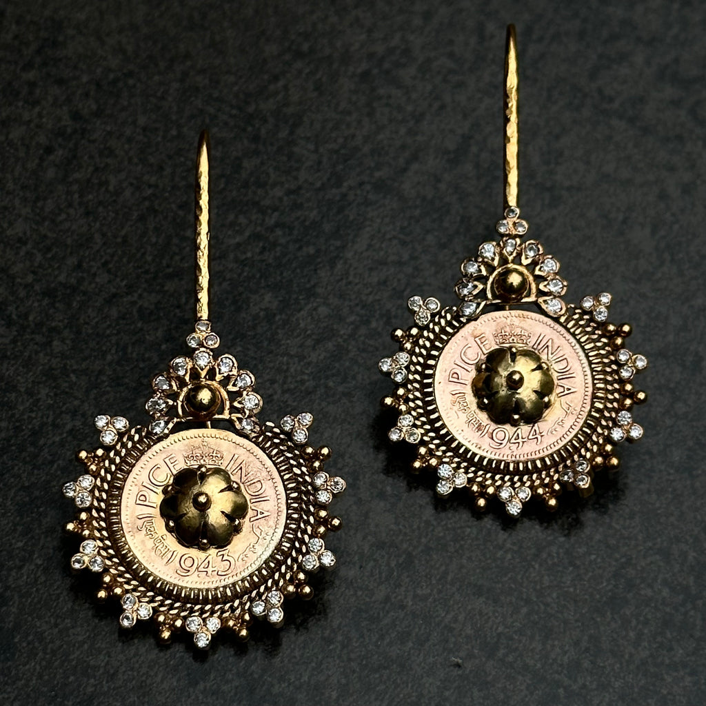 British India Medallion Earrings