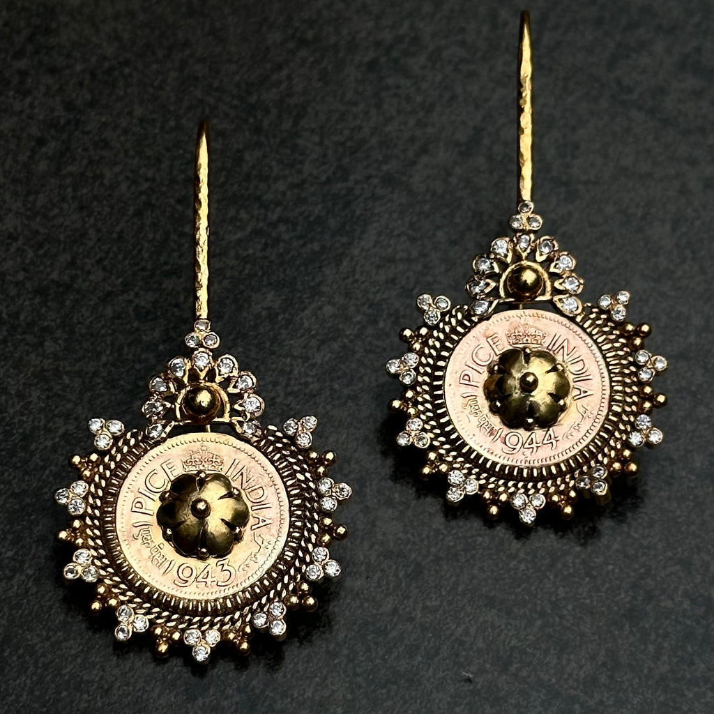 British India Medallion Earrings