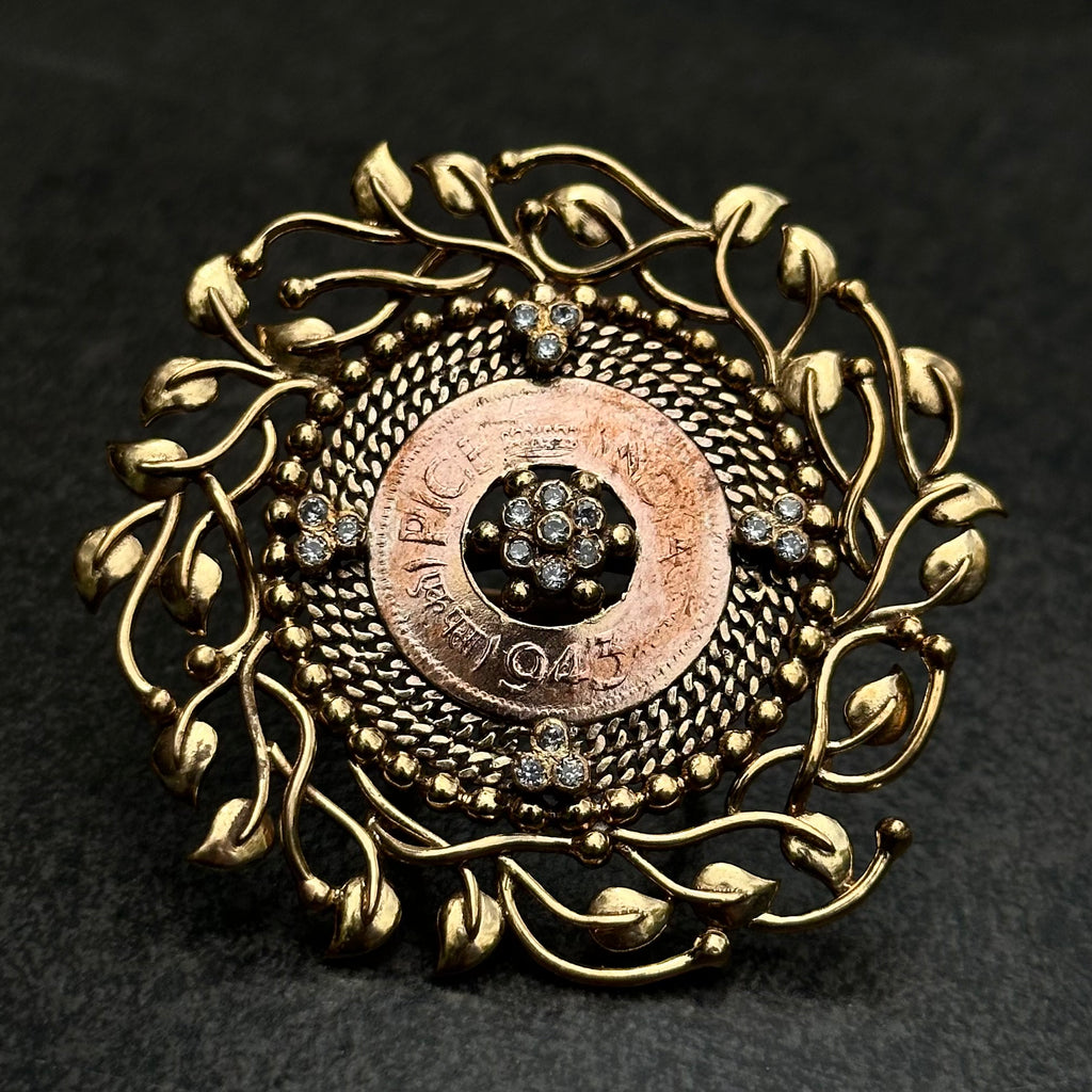 British India coin ring